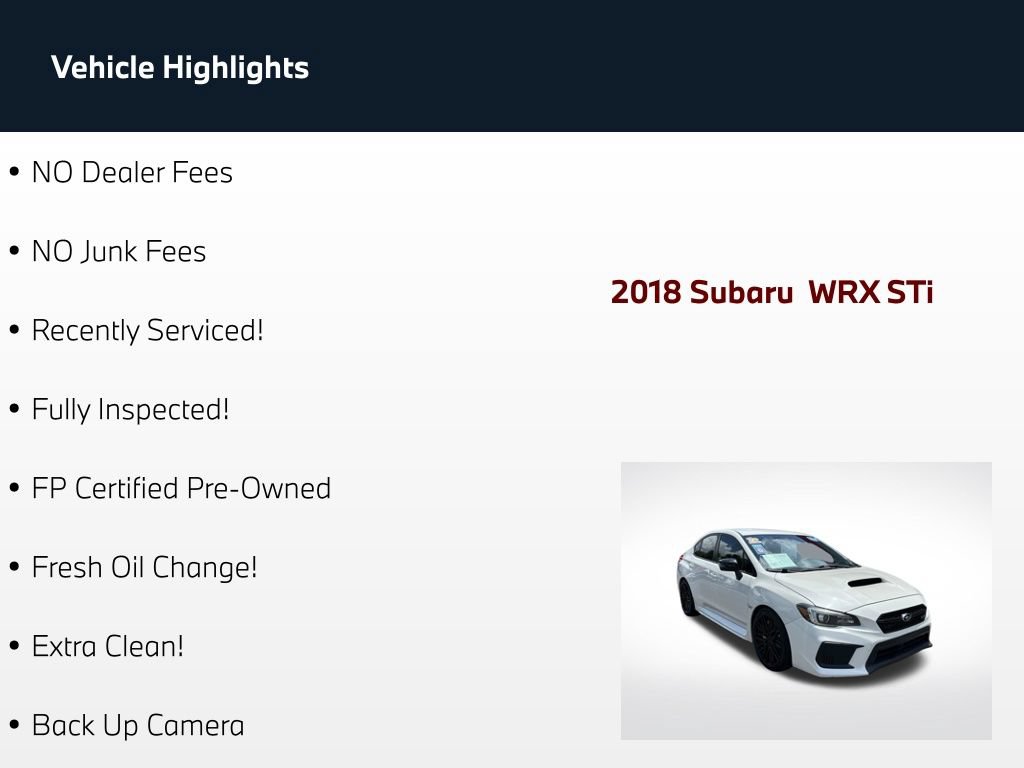 Used 2018 Subaru WRX STI AWD/4WD image 56