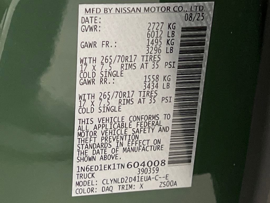 Used 2026 Nissan Frontier PRO-4X w/ Pro-4x Convenience Package image 72