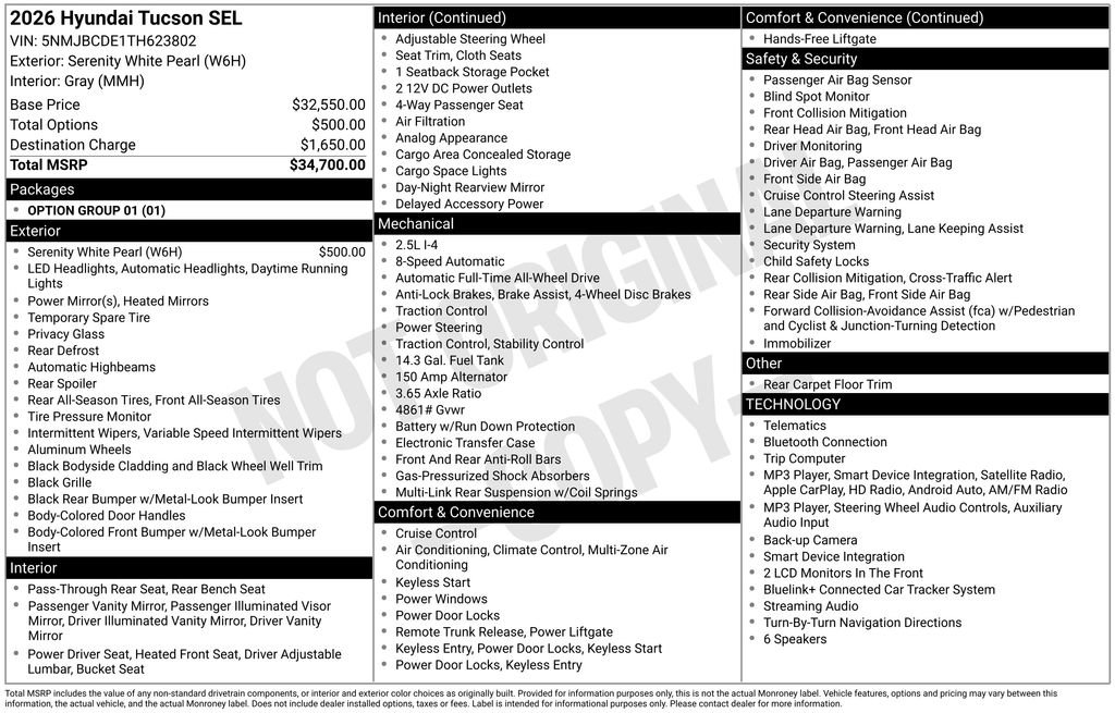 Certified 2026 Hyundai Tucson SEL Plus AWD/4WD image 6