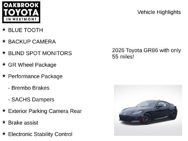 Used 2026 Toyota GR86 Premium w/ GR Wheel Package (TMS RWD image 5