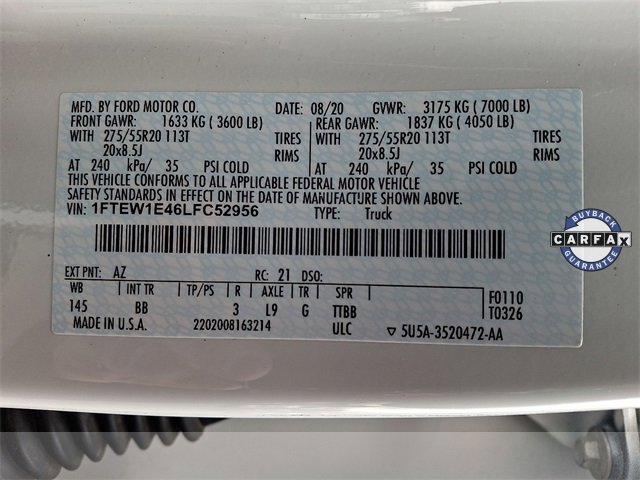 Used 2020 Ford F150 Platinum w/ Equipment Group 701A Luxury image 28