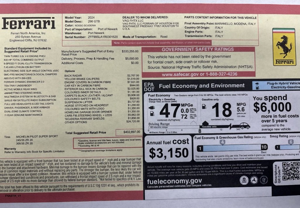 Used 2024 Ferrari 296 GTB image 31