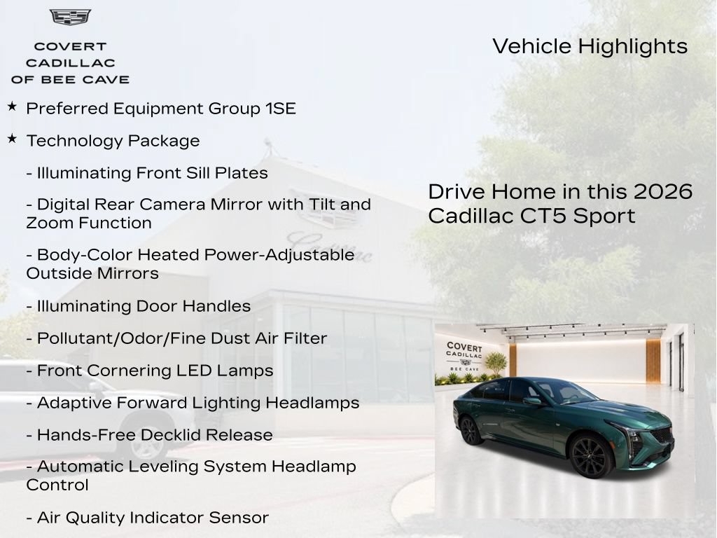 New 2026 Cadillac CT5 Sport w/ Platinum Package RWD image 6
