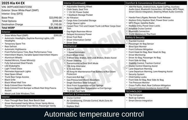 Used 2025 Kia K4 EX image 5