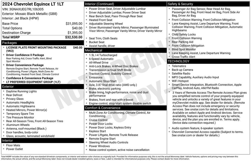 Used 2024 Chevrolet Equinox LT AWD/4WD image 6