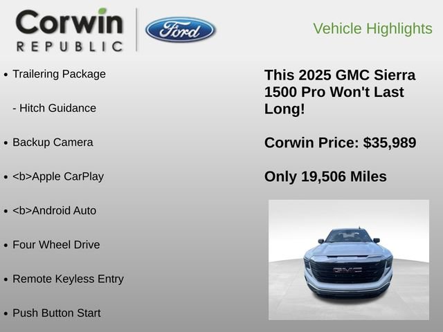 Used 2025 GMC Sierra 1500 Pro w/ Pro Value Package image 6