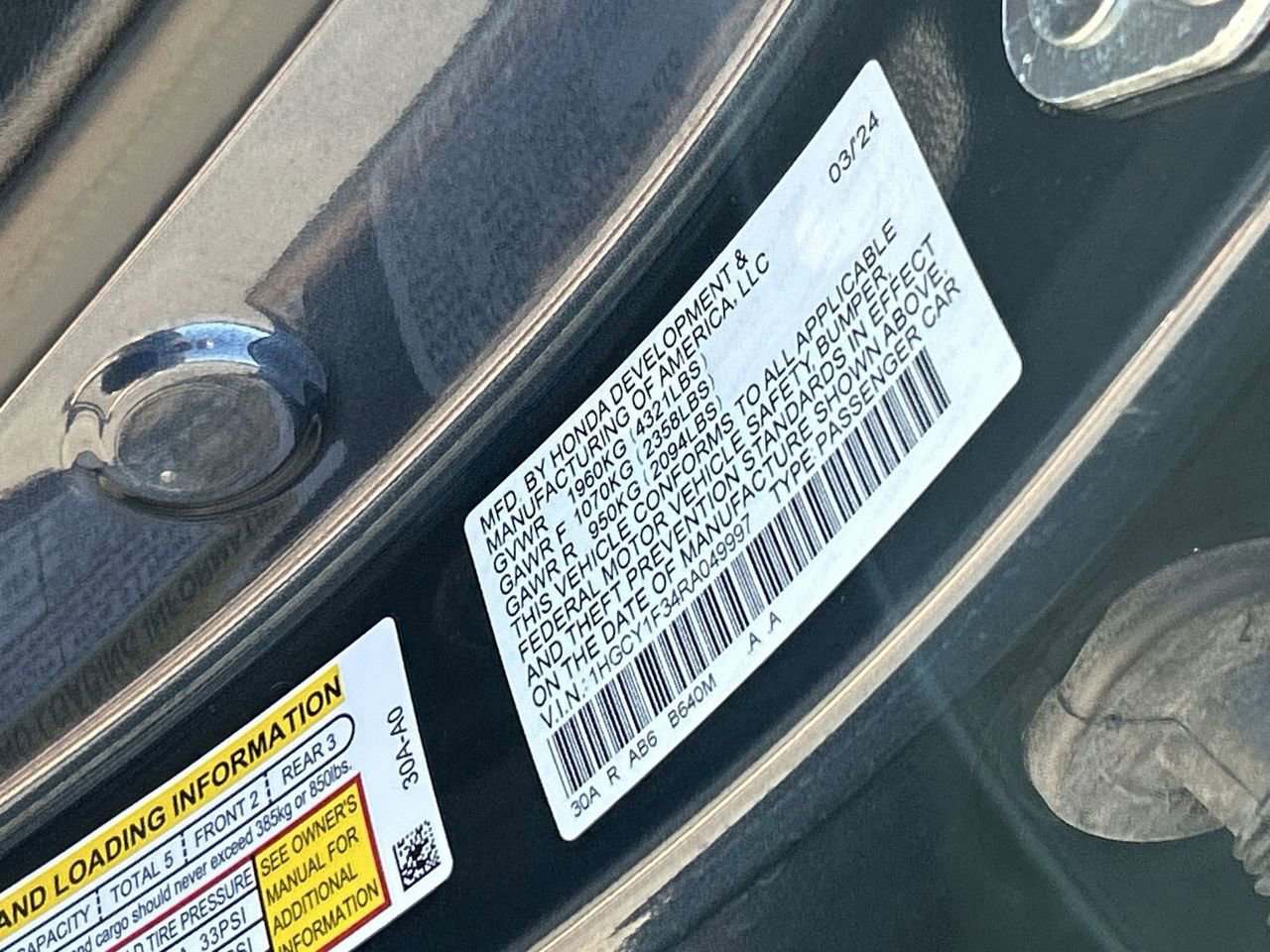 Used 2024 Honda Accord EX image 30