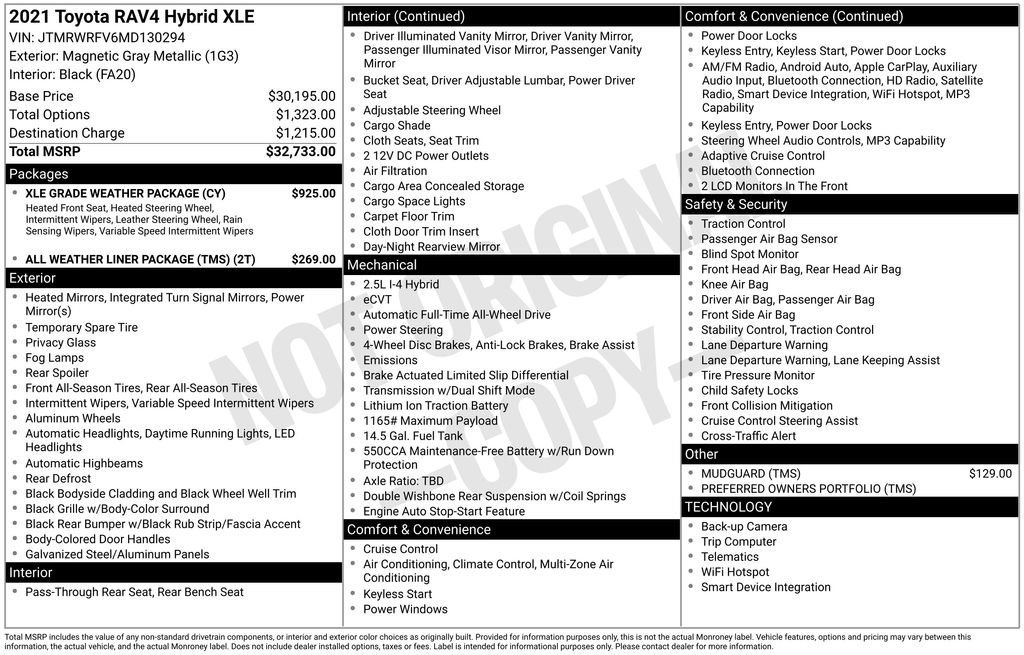 Used 2021 Toyota RAV4 XLE w/ XLE Grade Weather Package AWD/4WD image 6