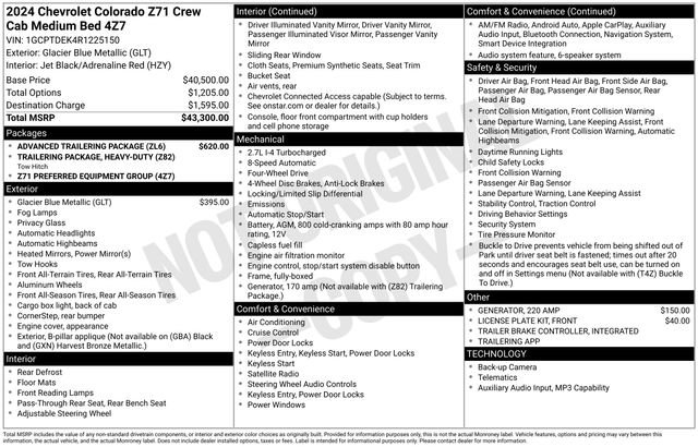 Used 2024 Chevrolet Colorado Z71 w/ Advanced Trailering Package image 43