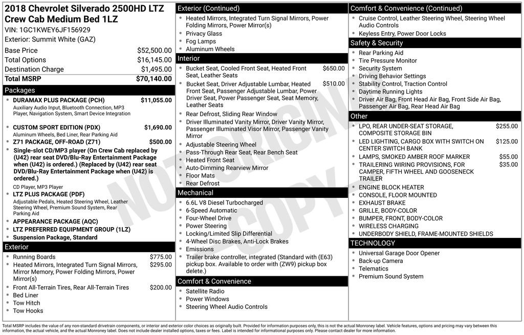 Used 2018 Chevrolet Silverado 2500 LTZ w/ Duramax Plus Package image 6