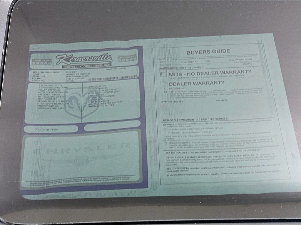 Used 2017 Jeep Wrangler Unlimited Rubicon image 37