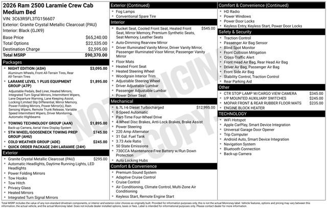 New 2026 RAM 2500 Laramie w/ Night Edition image 5