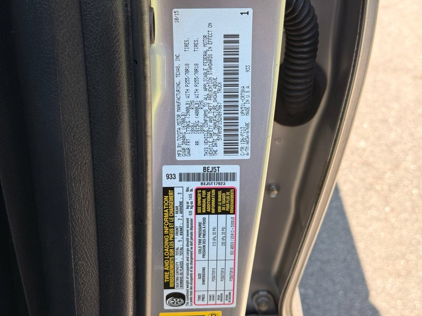 Used 2016 Toyota Tundra SR5 w/ SR5 Upgrade Package RWD image 49