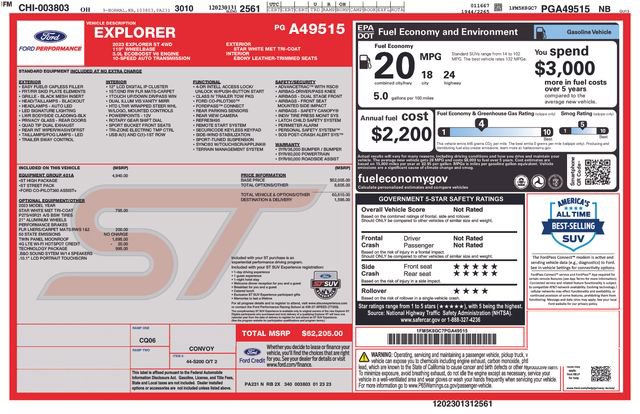 Certified 2023 Ford Explorer ST w/ Equipment Group 401A AWD/4WD image 38