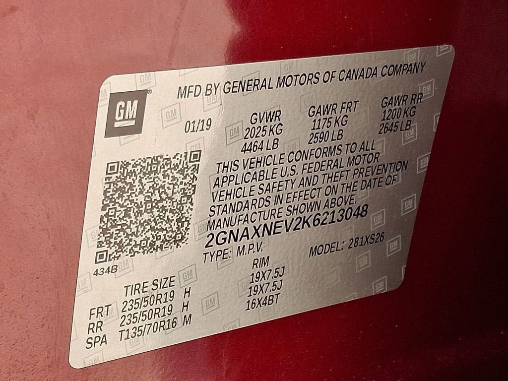 Certified 2019 Chevrolet Equinox Premier FWD image 29