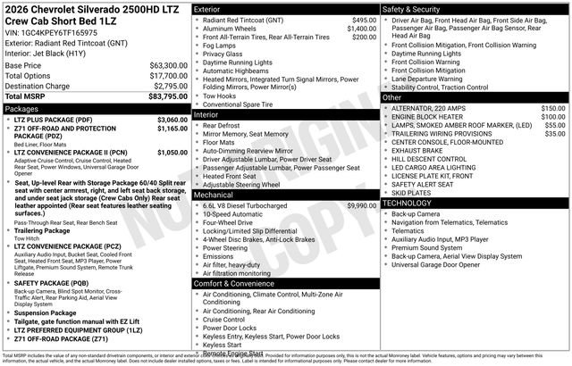 Used 2026 Chevrolet Silverado 2500 LTZ w/ LTZ Plus Package AWD/4WD image 20