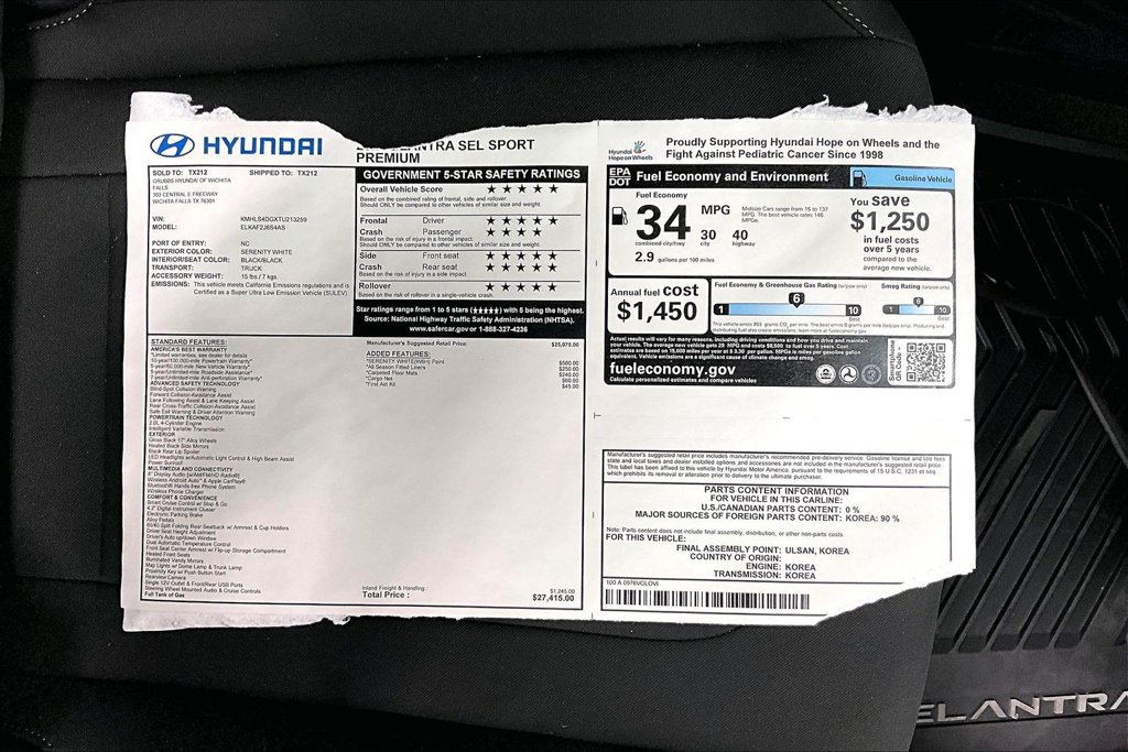 New 2026 Hyundai Elantra SEL Sport Premium FWD image 32