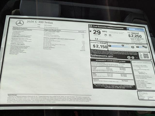 New 2026 Mercedes-Benz C 300 Sedan image 19
