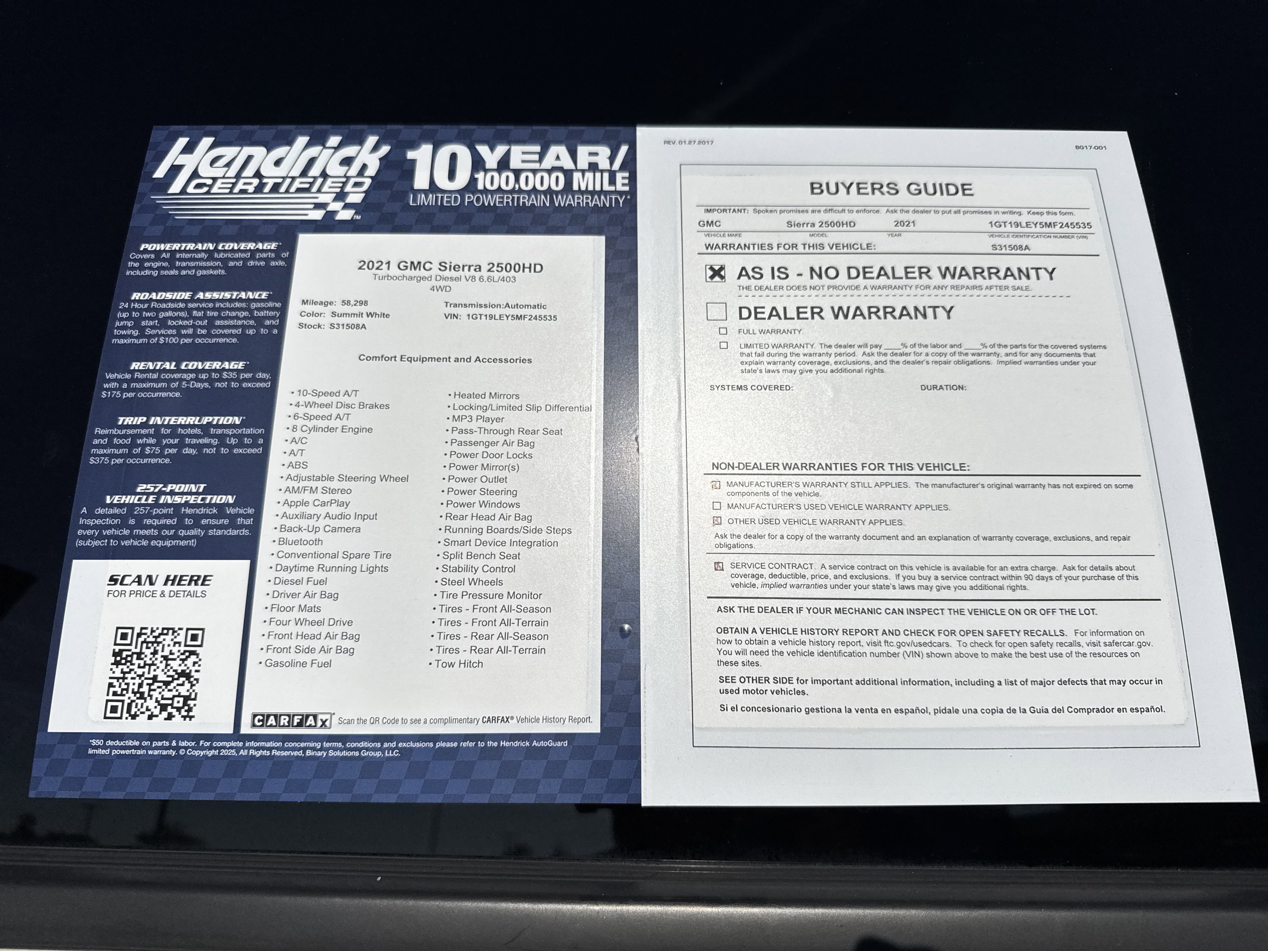 Used 2021 GMC Sierra 2500 4x4 Crew Cab w/ Convenience Package image 31