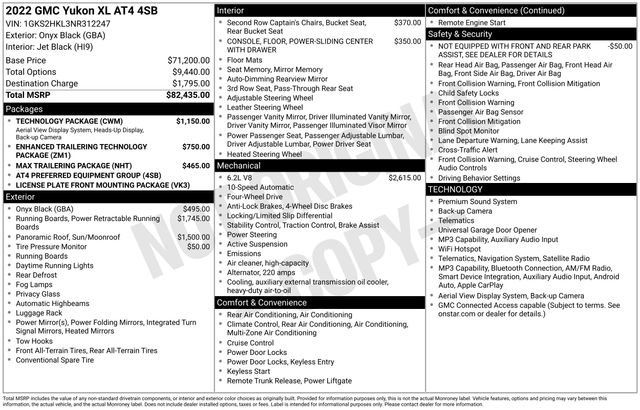 Used 2022 GMC Yukon XL AT4 w/ Technology Package AWD/4WD image 2