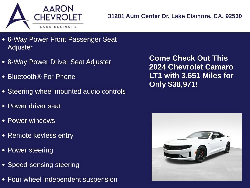 Used 2024 Chevrolet Camaro LT w/ RS Package image 10