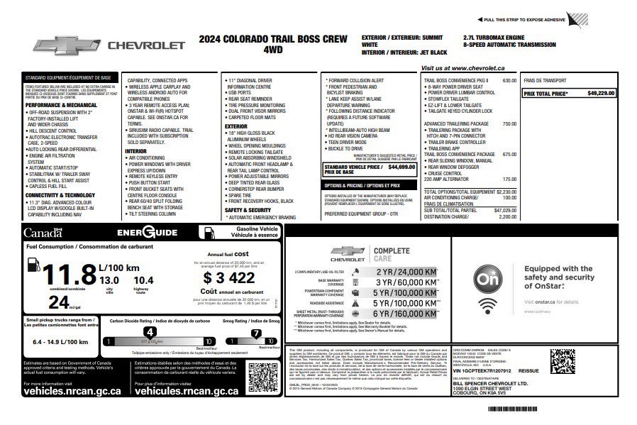 Certified 2024 Chevrolet Colorado Trail Boss w/ Advanced Trailering Package AWD/4WD image 34
