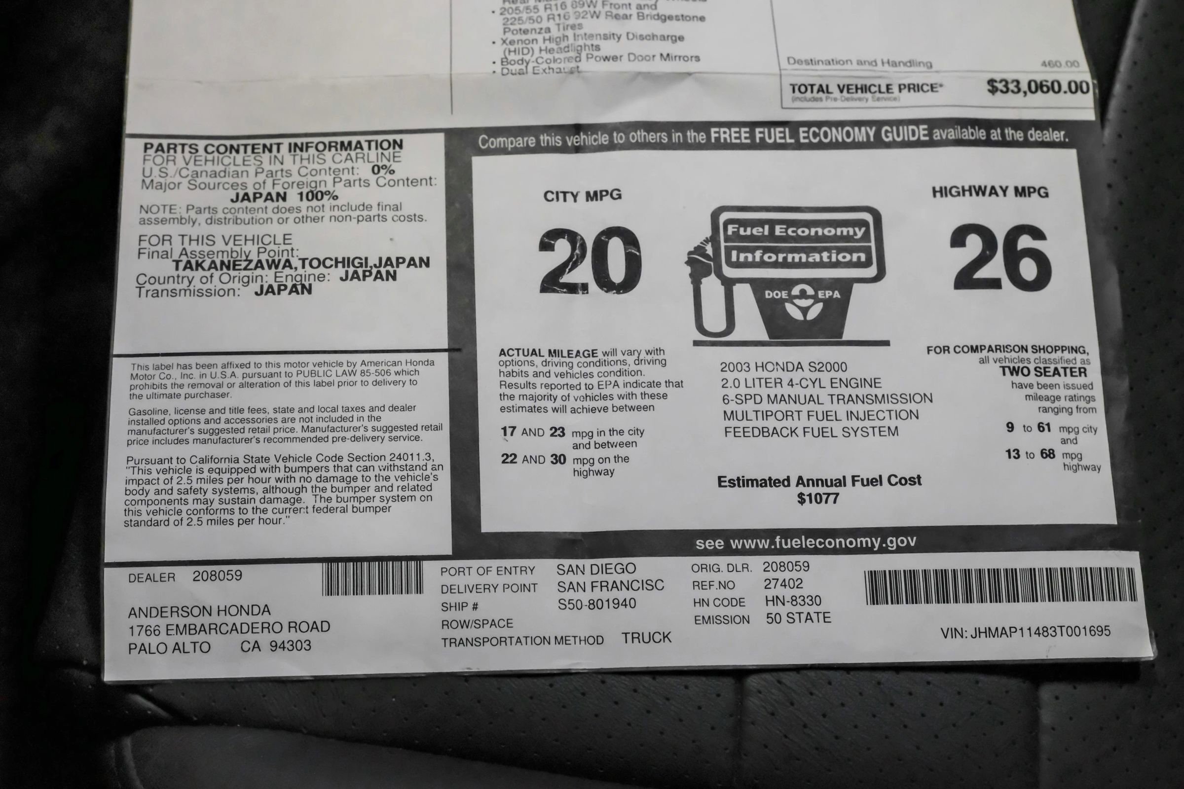 Used 2003 Honda S2000 image 44