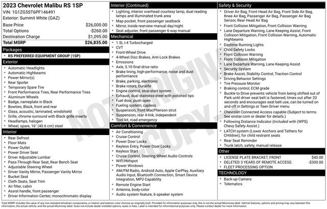 Used 2023 Chevrolet Malibu RS FWD image 11