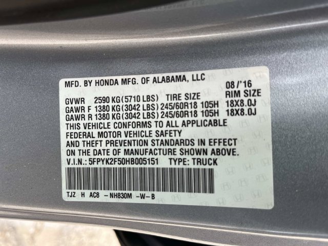 Used 2017 Honda Ridgeline RTL image 20