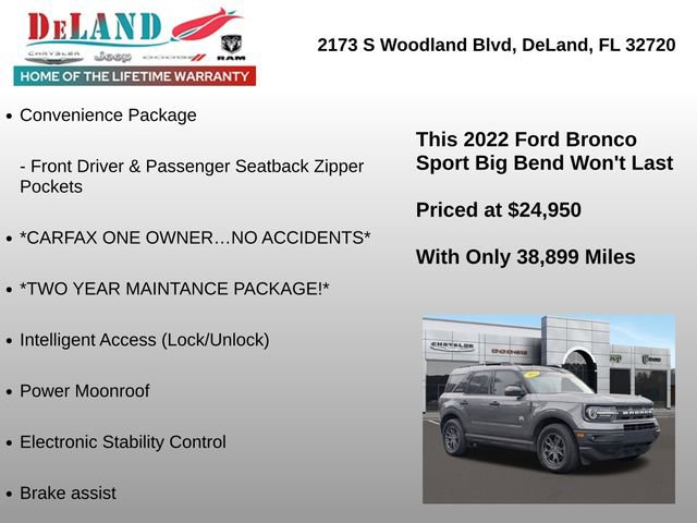 Used 2022 Ford Bronco Sport Big Bend w/ Convenience Package image 12