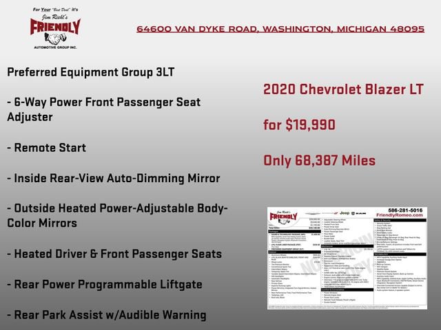 Used 2020 Chevrolet Blazer LT w/ Sound & Technology Package AWD/4WD image 3