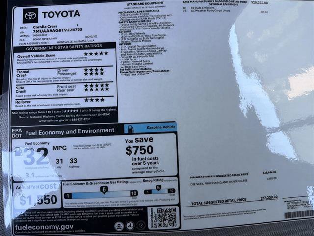 New 2026 Toyota Corolla Cross L FWD image 24