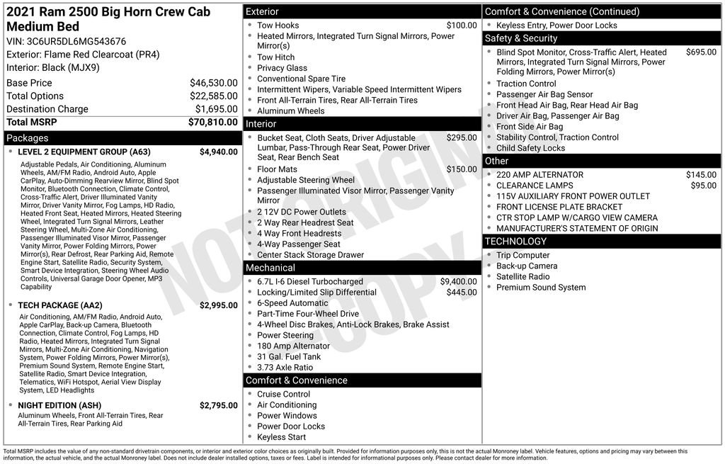 Used 2021 RAM 2500 Big Horn w/ Level 2 Equipment Group image 2