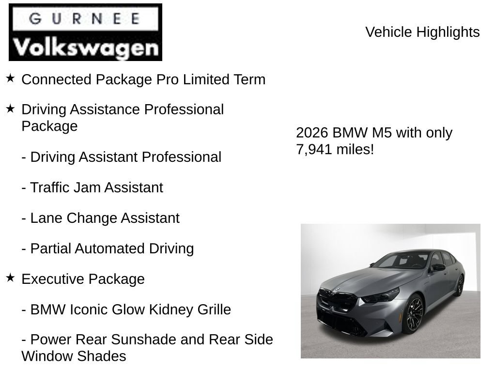 Used 2026 BMW M5 w/ Executive Package AWD/4WD image 8