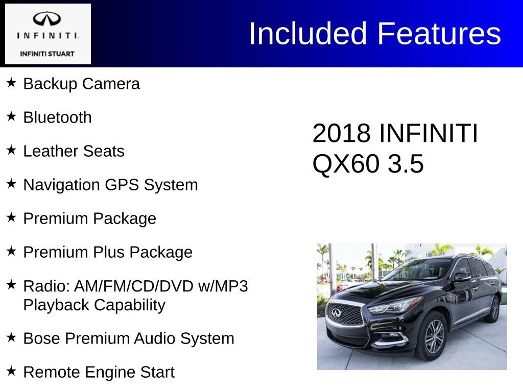 Certified 2018 INFINITI QX60 FWD w/ Premium Plus Package image 2