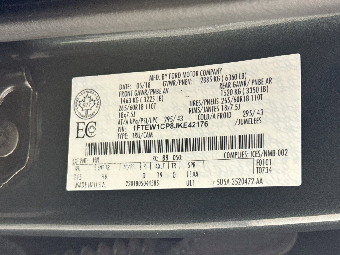 Used 2018 Ford F150 Lariat w/ Equipment Group 501A Mid RWD image 37