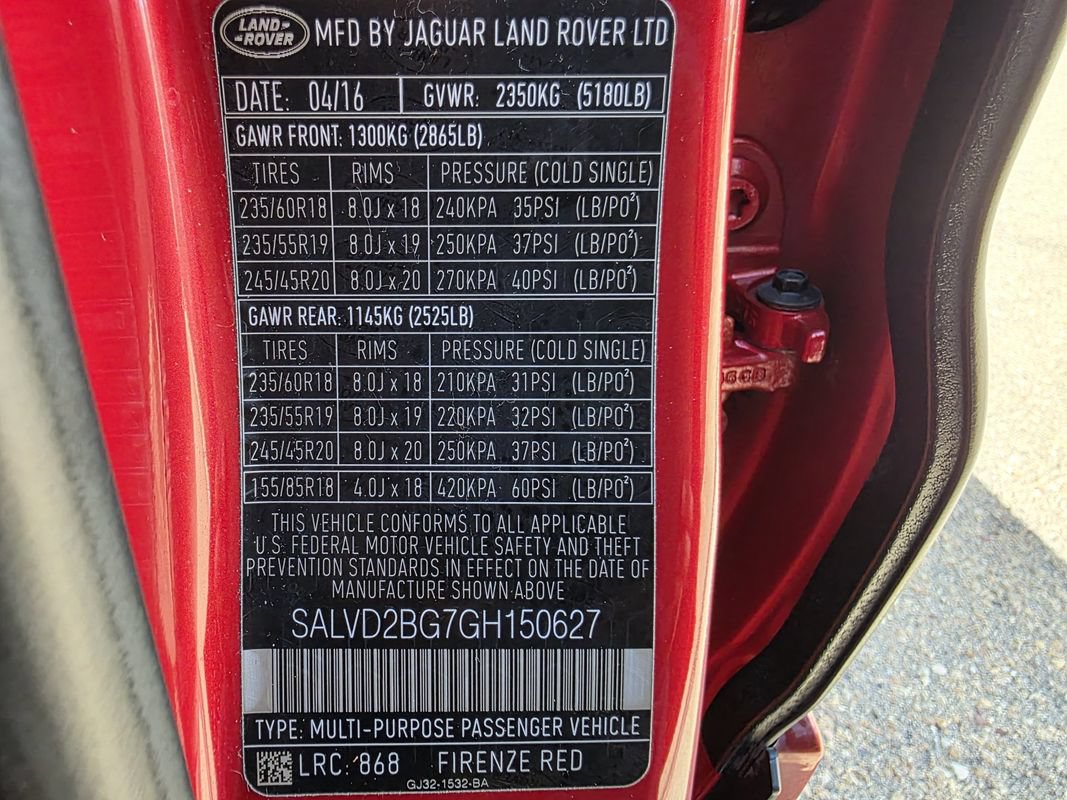 Used 2016 Land Rover Range Rover Evoque HSE Dynamic AWD/4WD image 34