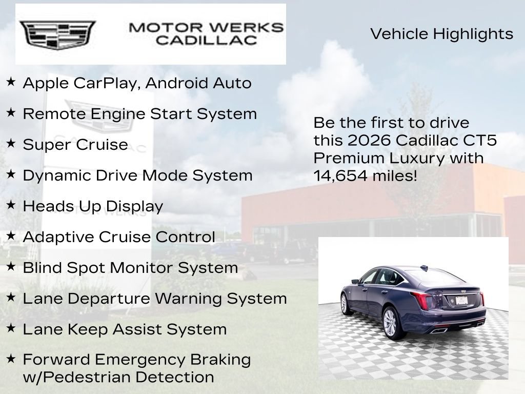 Certified 2026 Cadillac CT5 Premium Luxury w/ Technology Package AWD/4WD image 14