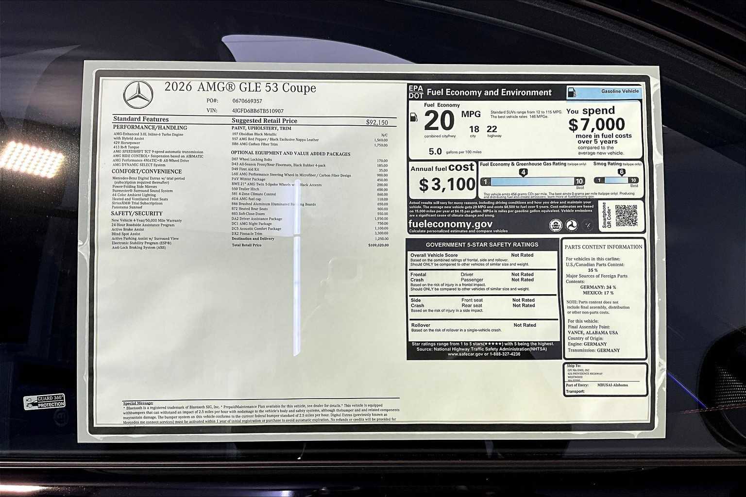 New 2026 Mercedes-Benz GLE 53 AMG 4MATIC Coupe image 18