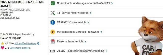 Certified 2022 Mercedes-Benz EQS 580 4MATIC Sedan image 3