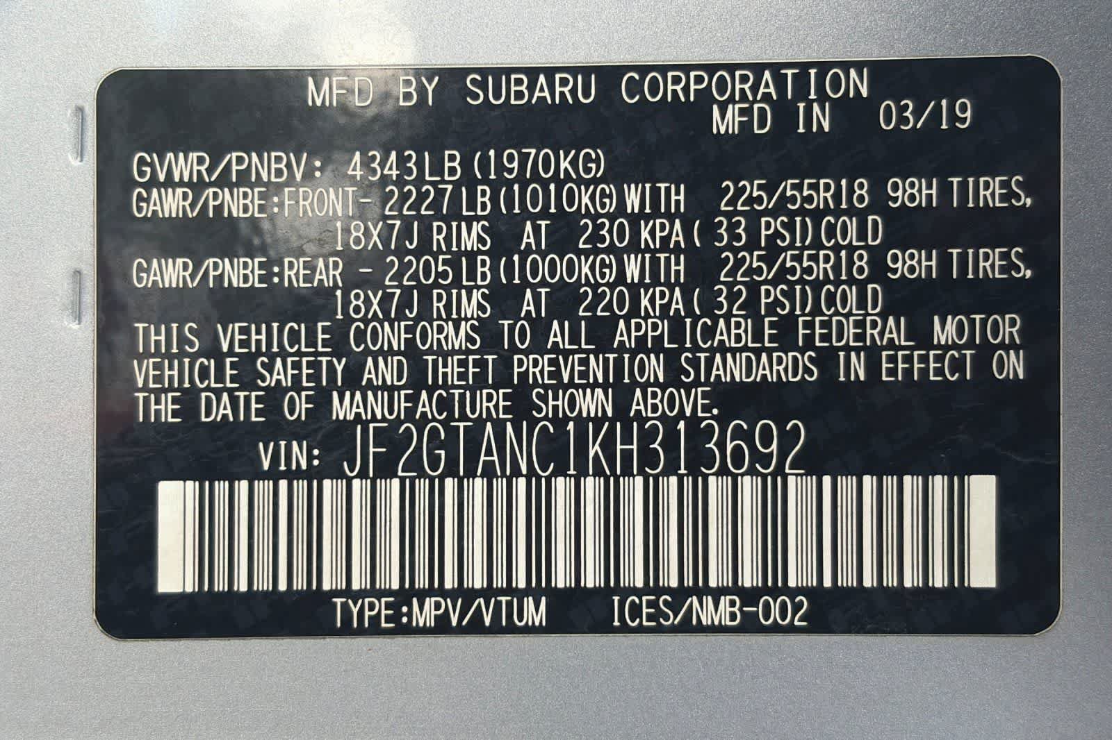 Used 2019 Subaru Crosstrek 2.0i Limited w/ Moonroof Package w/Navigation AWD/4WD image 31