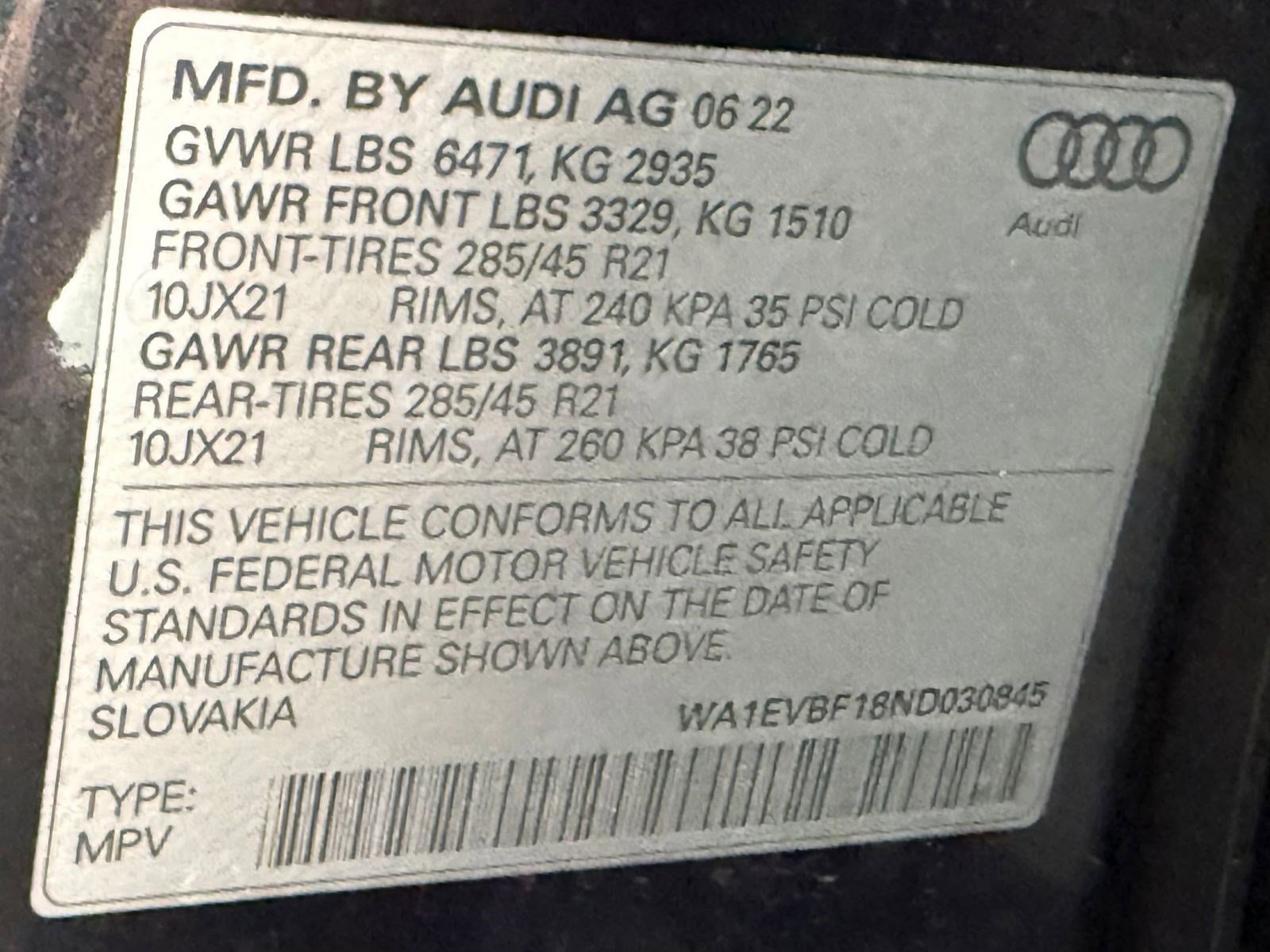 Used 2022 Audi Q8 Premium Plus w/ Premium Plus Package AWD/4WD image 19