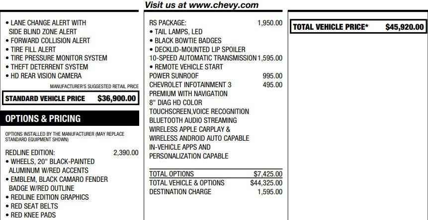 Certified 2024 Chevrolet Camaro LT w/ Redline Edition RWD image 2