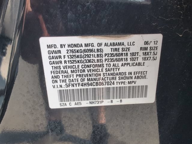 Used 2012 Honda Pilot Touring image 19