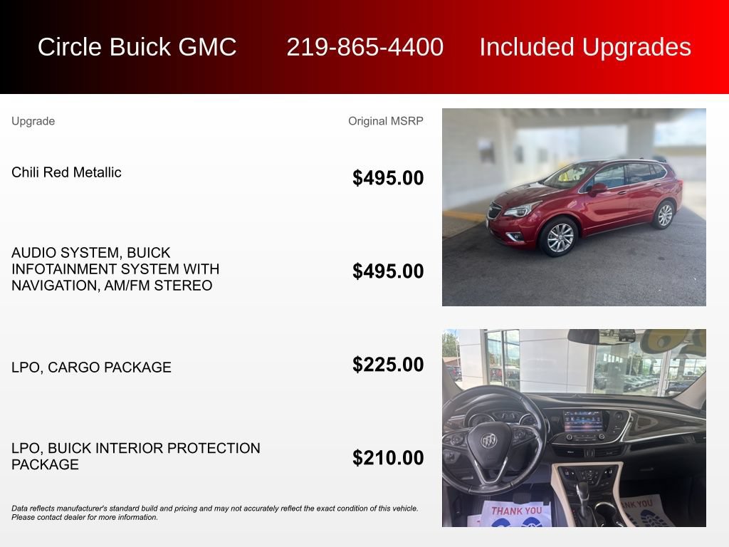 Used 2020 Buick Envision Essence w/ LPO, Cargo Package FWD image 3