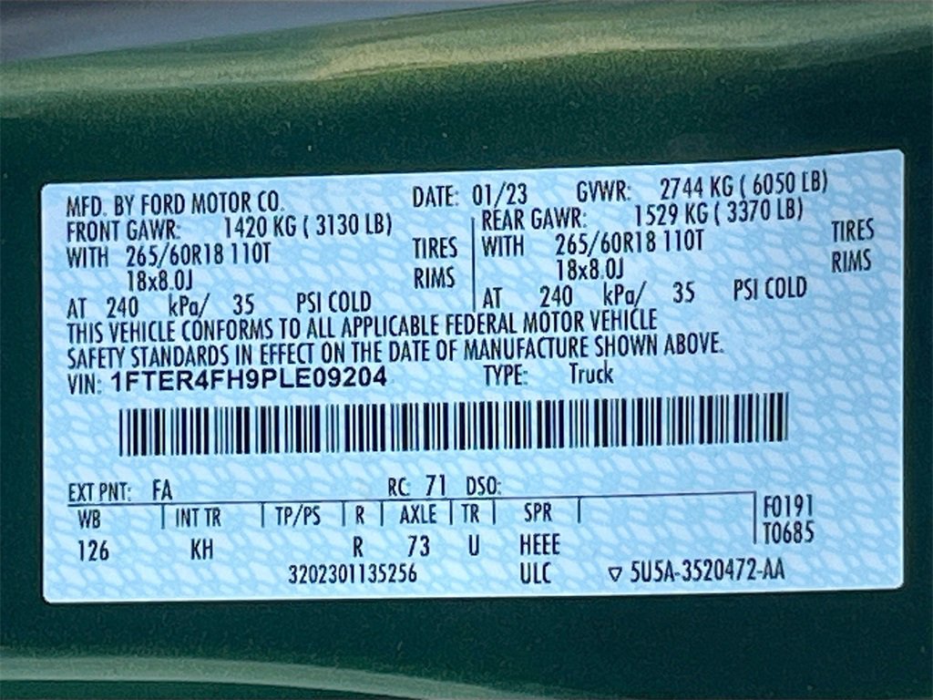 Used 2023 Ford Ranger Lariat w/ Equipment Group 501A High image 31