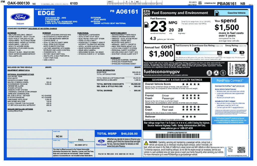 Used 2023 Ford Edge SEL w/ Convenience Package AWD/4WD image 48
