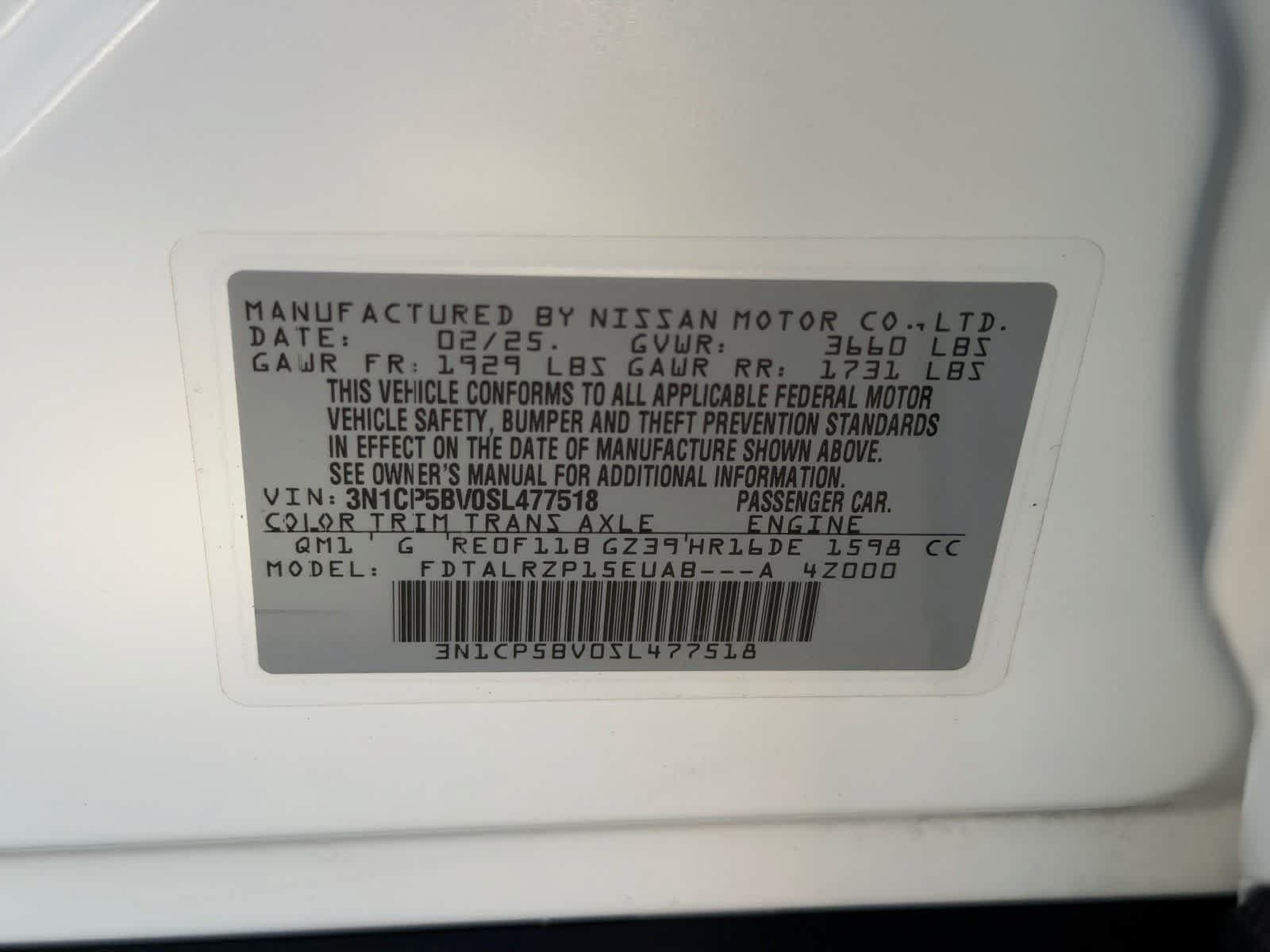 Certified 2025 Nissan Kicks Play S FWD image 34