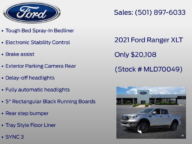 Certified 2021 Ford Ranger XLT w/ Equipment Group 302A High RWD image 20
