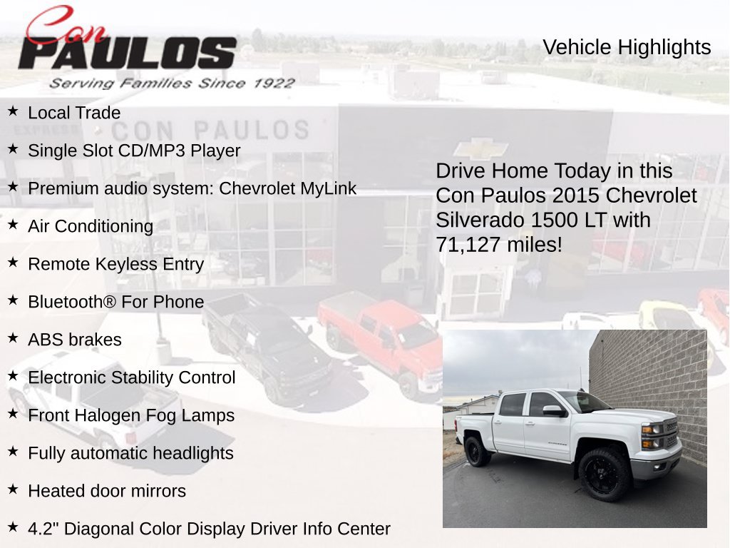 Used 2015 Chevrolet Silverado 1500 LT AWD/4WD image 7
